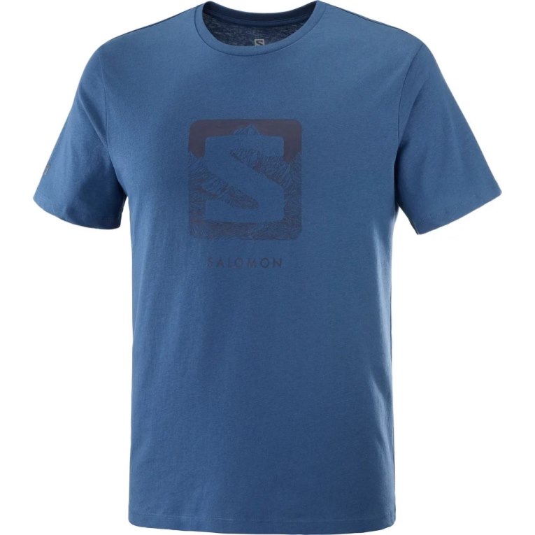 Blue Salomon Outlife Logo Short Sleeve Men's T-Shirts | IE UT3842